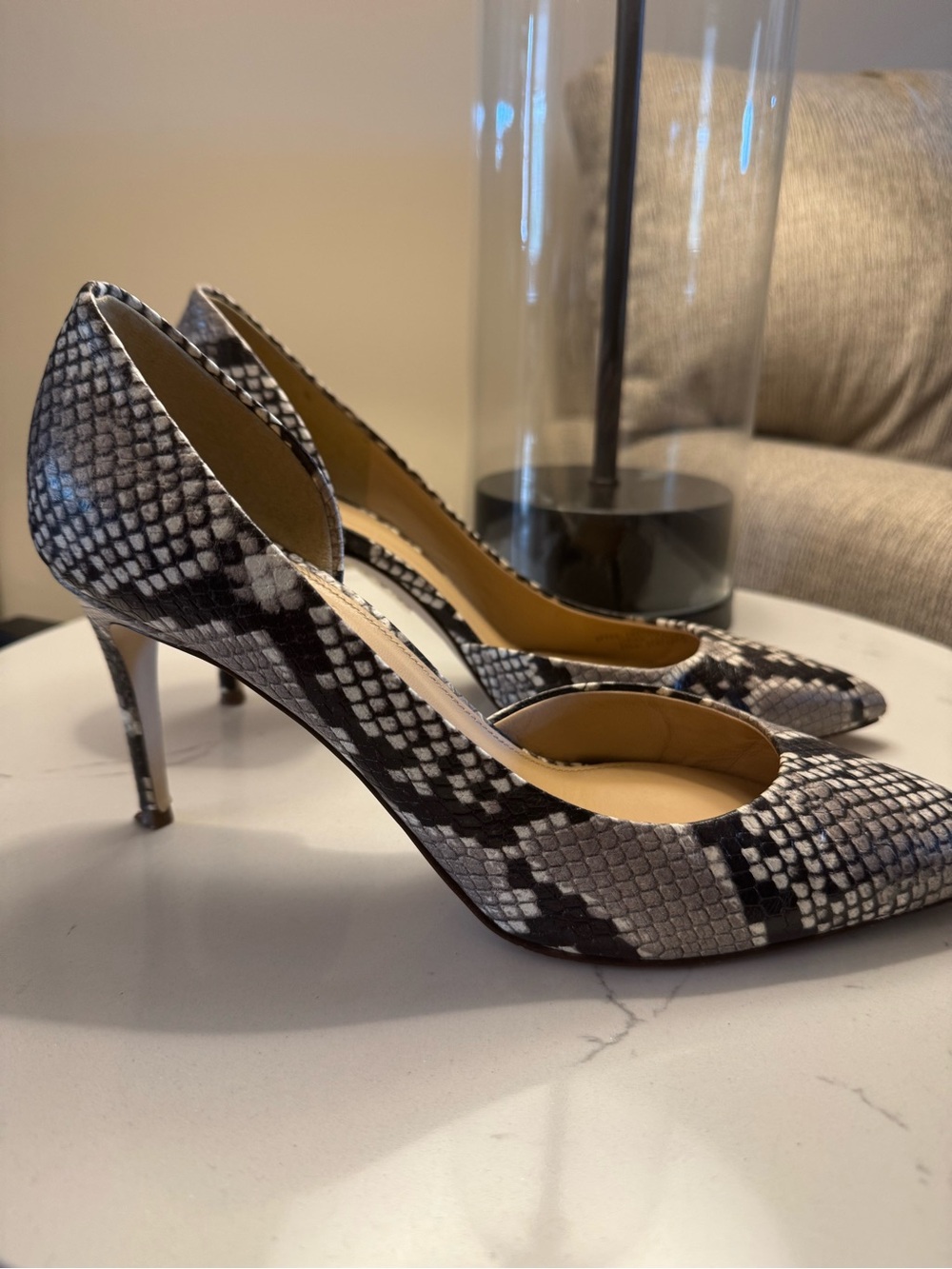 JCrew Lucie Genuine Snake Embossed Leather D’Orsay Pumps H6546 Size 8
